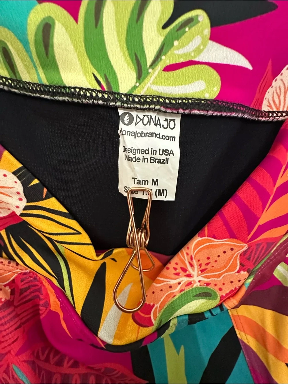 Dona Jo Tennis Pickleball SkirtSkort Size Medium Multi-Color Tropical Print